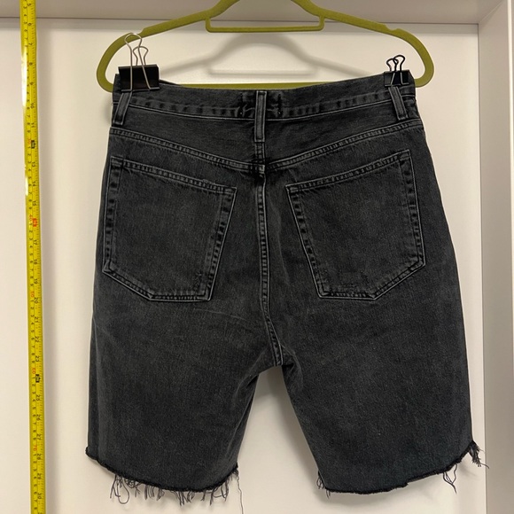 Agolde 90's pinch waist black jeans shorts - Picture 2 of 3